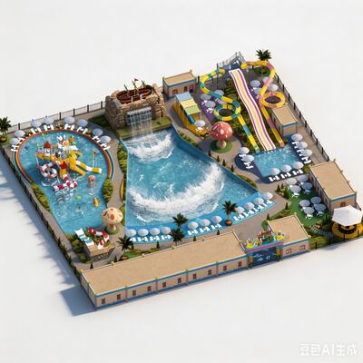 Un buon prezzo. 6000m2 di parco acquatico professionale Progettazione personalizzata e piano di costruzione per il parco acquatico commerciale Resort di tutte le età in linea