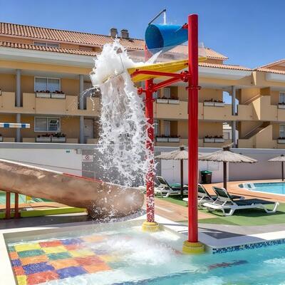 Large 5m High Tipping Bucket Water Park Equipment For Commercial Splash Pad And Pool Project