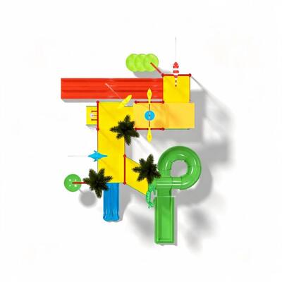 Mini Parco Acquatico a Tema Oceanico con Scivolo, Design Personalizzato per Piscine per Bambini