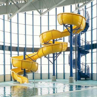 Un buon prezzo. Scivolo per piscina a spirale in fibra di vetro personalizzato per case vacanza in linea
