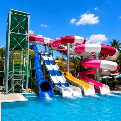 Produttori di scivoli per piscine Fibra di vetro Colori personalizzati per parco acquatico Parco giochi