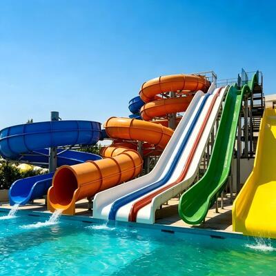 qualità Grande scivolo d'acqua per attività acquatiche all'aperto con spessore di 6-10 mm per piscine di parchi oceanici Fabbrica