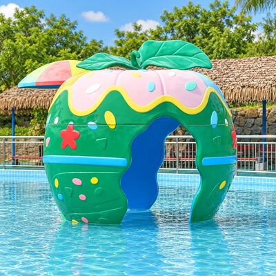 Un buon prezzo. Attrezzature per parchi acquatici a tema casa di mele in vetroresina personalizzate per progetti di splash pad all'aperto online
