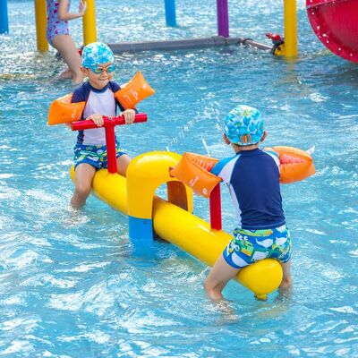 Un buon prezzo. Attrezzatura interattiva per giochi d'acqua a dondolo con acciaio zincato per scivoli acquatici nei parchi giochi online