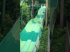 Slide per parco acquatico a colori personalizzati con servizio post-vendita per un anno, scivoli per parco acquatico in fibra di vetro