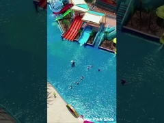 Parco di divertimenti Atleti, attrezzature per giochi al di sopra della piscina, scivolo, fornitore di scivoli in fibra di vetro