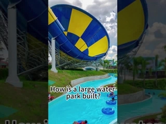 18 m di altezza Grande scivolo d'acqua per adulti in fibra di vetro fuori forma di altoparlante, grande scivolo di tromba